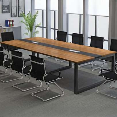 Boardroom Table: 240cm Long Brown  Boardroom Table image 3