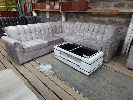 White coffee table with storage drawers image 1