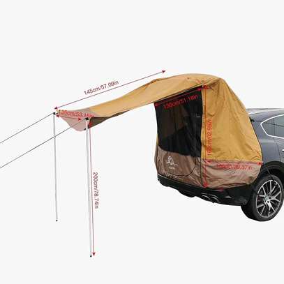 Brown Tailgate tent/ Retractable car rear tent image 1