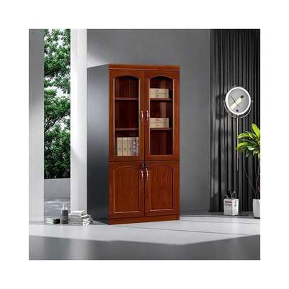 Office cabinet: Classic office wooden door wall unit image 2