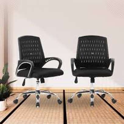 Swivel Mesh Mid Back Secretarial Office Working Chair image 9