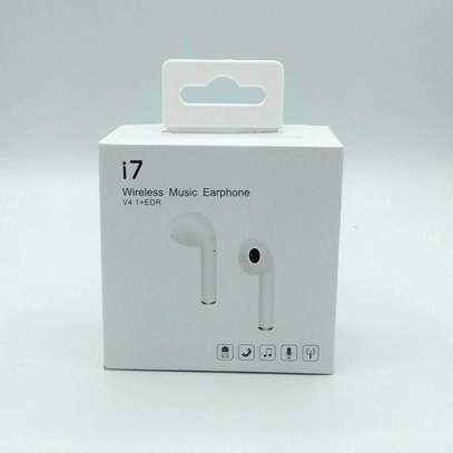 Headset Mobile White I7 TWS Bluetooth Wireless  Earphone image 1