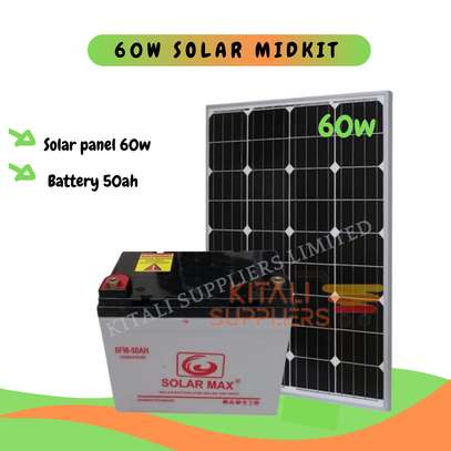 Solar midkit with solar panel 60w monocrystalline image 1