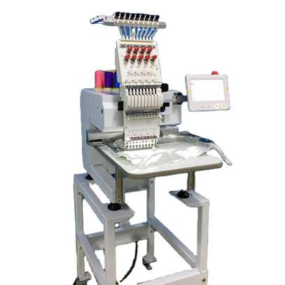 Single-head commercial embroidery machine image 1