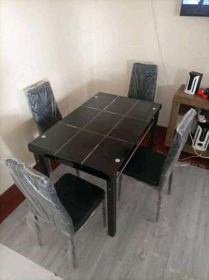 Dining table with chairs set image 1