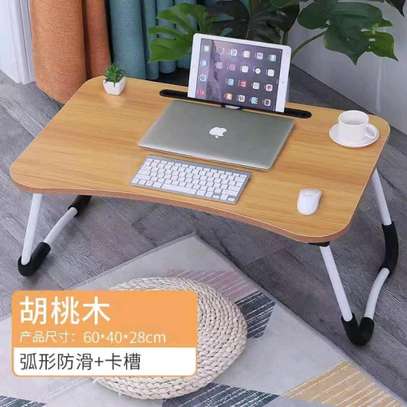 Portable foldable laptop table/study table with tablet slot image 1