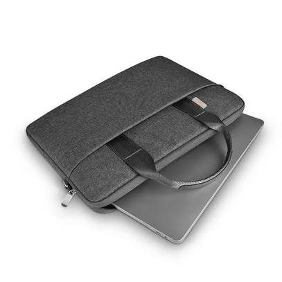 Minimalist 14 Inch Laptop Bag Water-Resistant – Black image 1