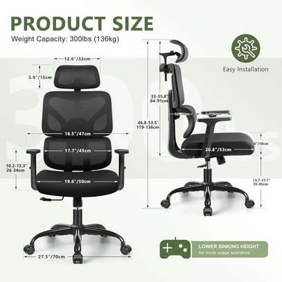 Office Chair; Orthopedic High Back Reclining Office Chair image 4