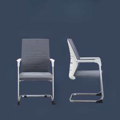 Office Chair : Metallic Chrome Office Visitor Chair image 1
