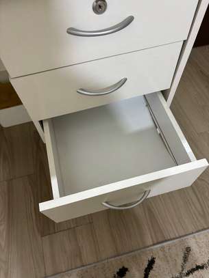 pure white wooden custom-made study desk image 3