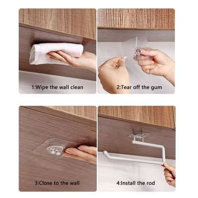 Wall Mounted Kitchen Towel/Tissue Hanger Paper Roll Holder image 5