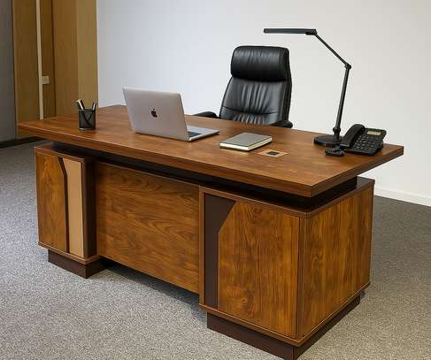 Office Desk: 1.4Meters Durable Wood Executive Desk image 1