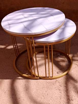 marble effect nesting coffee tables image 3