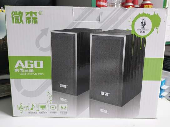 Laptop Desktop 2.0 Sound Mini Wooden Multimedia USB Speaker image 1