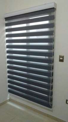 Office zebra blinds. image 1
