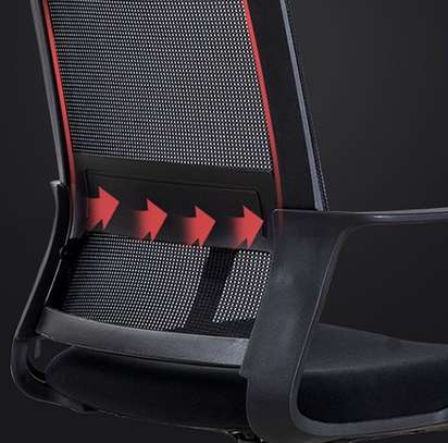Office Chair: Upholstered Chair with Headrest image 3