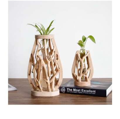 Wooden flower vases image 5