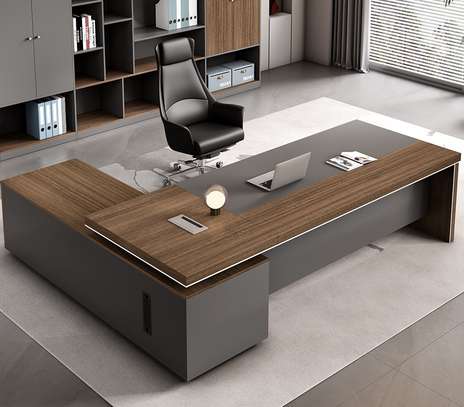 Ergonomic L-Shaped Office Desk for Executives [160cm] image 6
