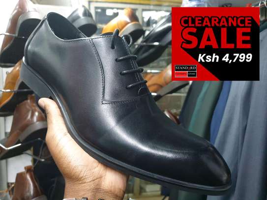 Black office leather shoes image 2