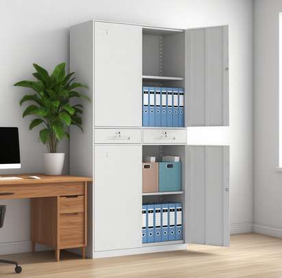 4 Door Filling Office Cabinet with Drawers image 3