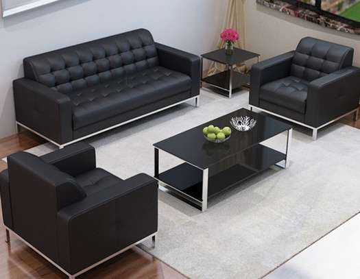 Modern Executive Sofa Set for Office Reception image 1