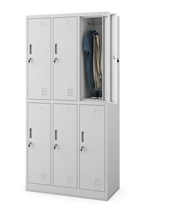Office Cabinet: Steel 6 Locker Worker Cabinet image 4