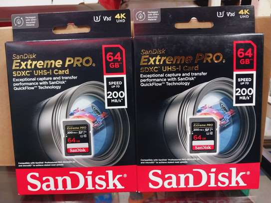 SanDisk 64GB Extreme PRO (200MB/s) UHS-I SDXC Memory Card image 3
