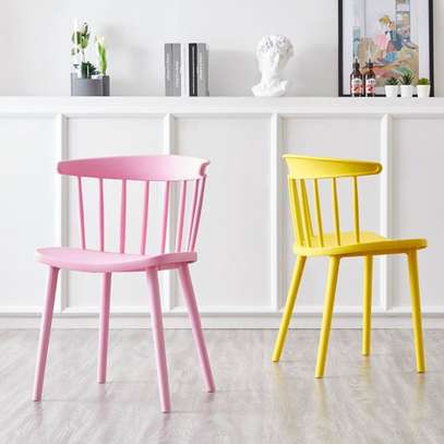 Dining Chair: Plastic Bistro Modern Plastic Dine Chairs image 1