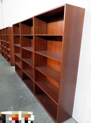 Executive mahogany finish bookshelves image 8