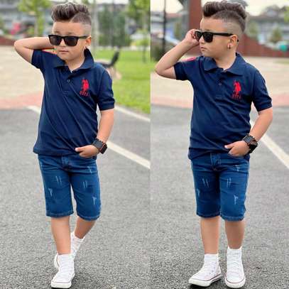 Burberry,Polo,Lacoste 2in1 Denim Short and T-shirt image 4