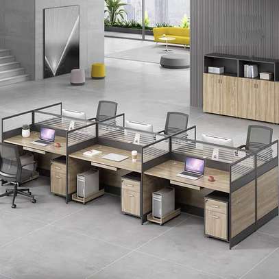 Workstations: Brown Desk Shell 6 User Workstation image 1