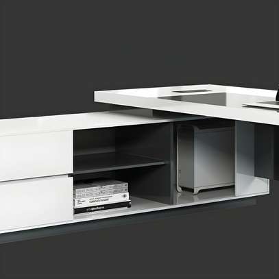 Office Desks: Executive L-shape Desk With 2 File Drawers image 4