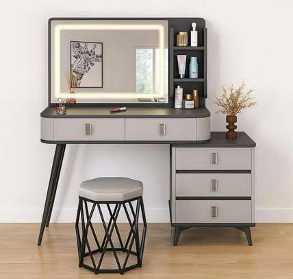 Modern Dressing Table with Storage Cabinet image 6