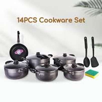 14pcs Non Stick Cookware Set / Sufurias With A Pan image 1