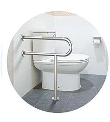 Stainless toilet support rail image 3