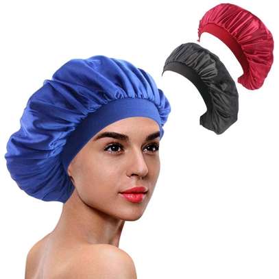 Satin Sleep Cap Bonnet Head Hair Silk Wrap image 1