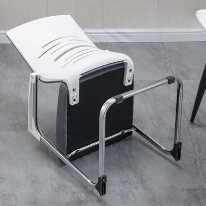 Office Chair : Metallic Chrome Office Visitor Chair image 3