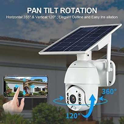 Solar Powered 4G GSM PTZ 360 Camera - With 6 Batteries image 3