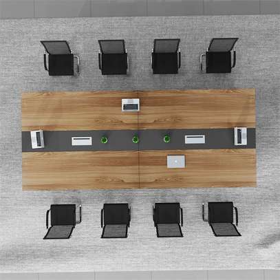 Modern Luxury 12-Seater Conference Table –Wood Finish image 5