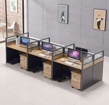 Executive Modern MDF 6-Way Work Station image 11
