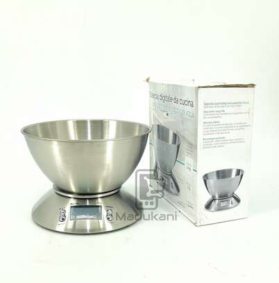 5kg 1g Digital Kitchen Scale Stainless Steel Body and Bowl image 3