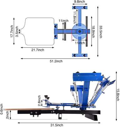 4Color 1Station Screen Printing Press for T-Shirt Machine image 1