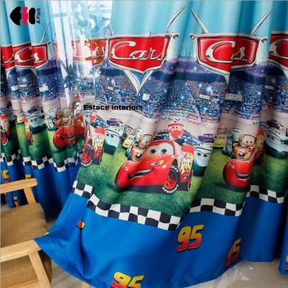 Colorful kids curtains with cartoons prints image 4
