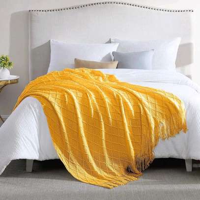 High quality Knitted throw blankets with tassel* image 11