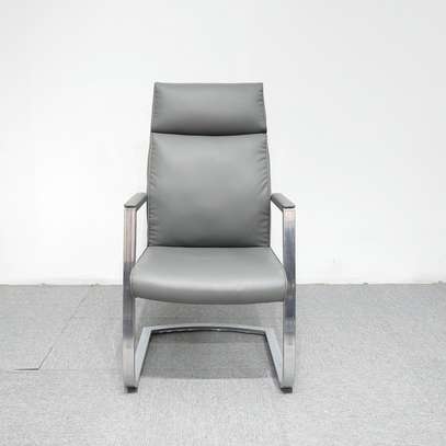 PU Leather Conference Chair – Sleek Metal Frame Design image 6