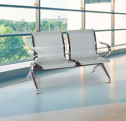 Metal 2 Person Waiting Office Bench image 9
