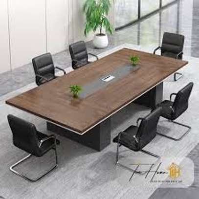 2.4 M Rectangular Wooden Executive Boardroom Table image 3