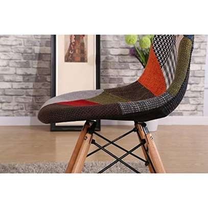 Dining Chair: Unique Patchwork Office Visitor Dining Chair image 3
