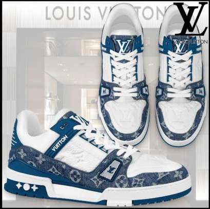 Louis Vuitton LV Monogram Blue Denim Trainer Sneaker image 2