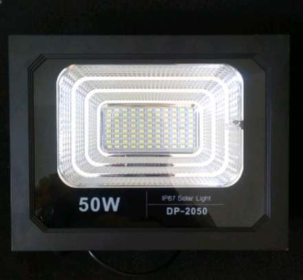 50W LED rechargeable solar street garden security light image 1